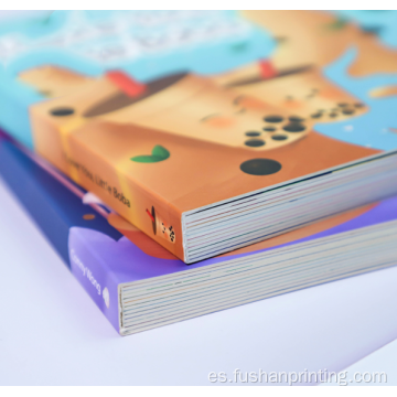 Libro de tablero de niños a todo color de diseño personalizado